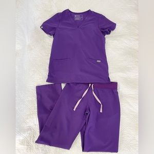 Women’s purple, Fig brand scrubs